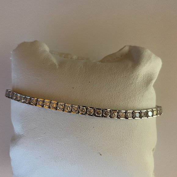 CZ Tennis Bracelet set in Silver